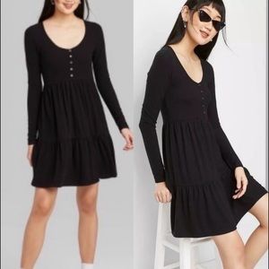 Wild Fable Tiered Babydoll Long-Sleeved Dress